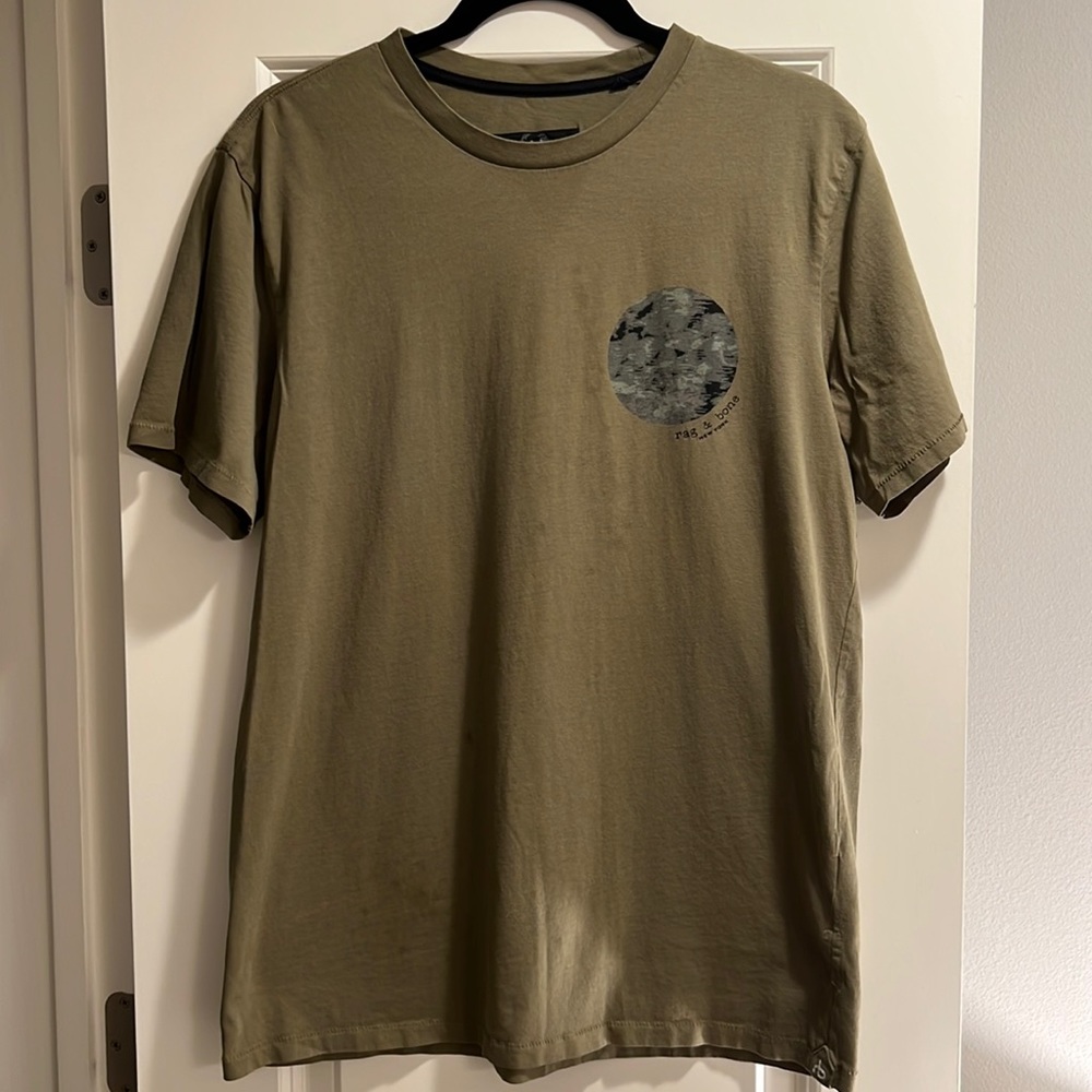 Rag and Bone Camo Tee Green M